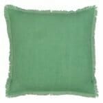 Vibrant cushion cover in emerald green colour crafted from pure cotton
