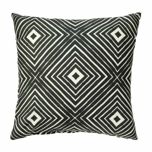 Photo of outdoor cushion cover in black and white colours