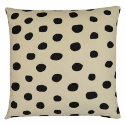 Tribal inspired outdoor cushion cover with black dots