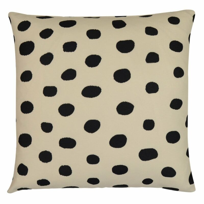 Ethnic Polka Outdoor Cushion Cover – 45cm x 45cm - SC561-45 Tribal inspired outdoor cushion cover with black dots
