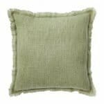 Image of eucalyptus green cushion cover made of cotton fabric