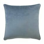 Image of flint grey cushion made of velvet material