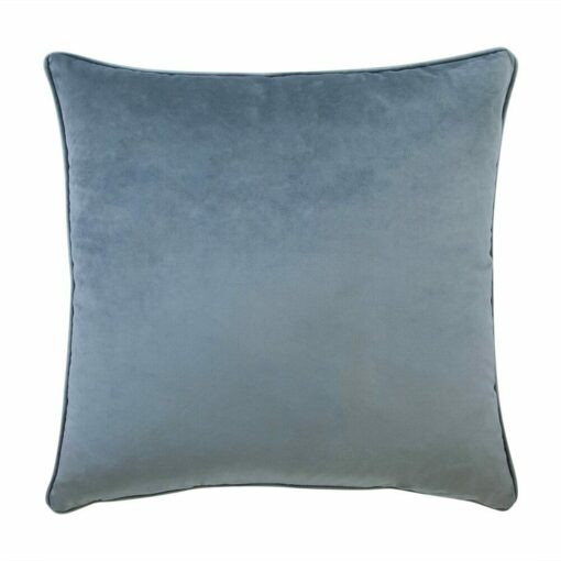 Image of flint grey cushion made of velvet material