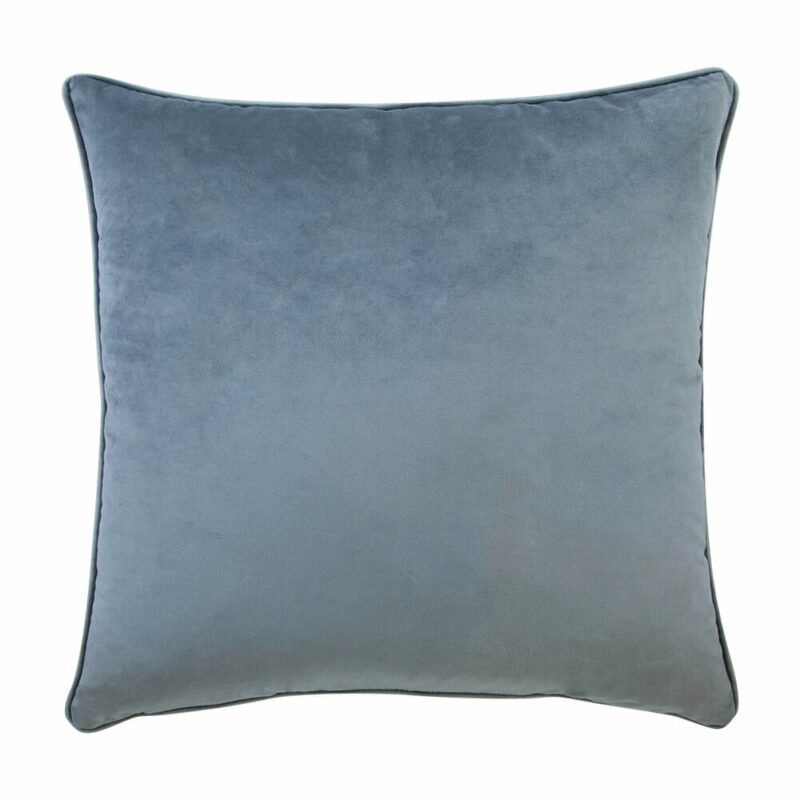 Image of flint grey cushion made of velvet material