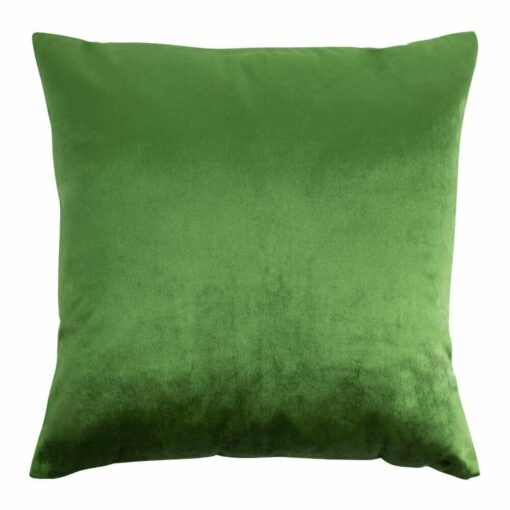velvet cushion cover in emerald colour.