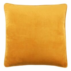 A 45x45 mustard coloured velvet cushion cover