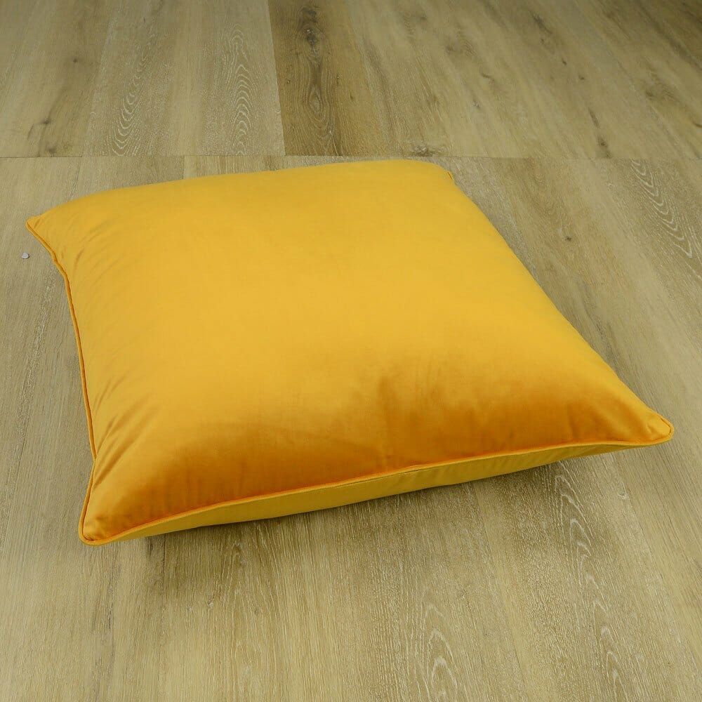 Buy Gold Mustard Velvet Floor Cushion Cover 70cm x 70cm Online