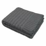 Dazzling grey coloured knitted throw all pure cotton