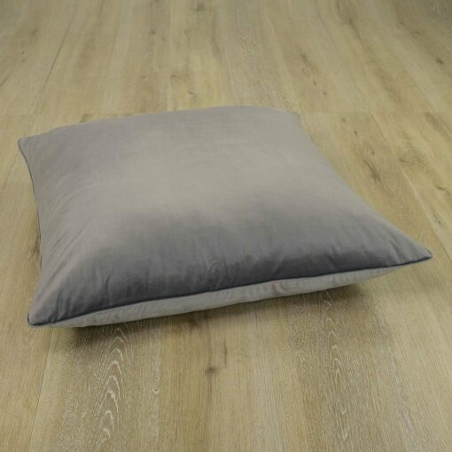 70cm x 70cm floor cushion cover made of grey velvet fabric
