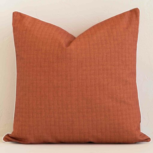 A superior outdoor rust cushion cover yielding a solid-colour style and in a classy large size.