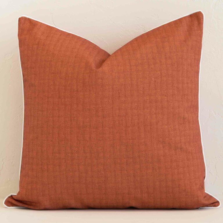 A superior outdoor rust cushion cover yielding a solid-colour style and in a classy large size.