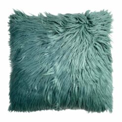45cm x 45cm fur cushion cover in crisp icerberg blue colour
