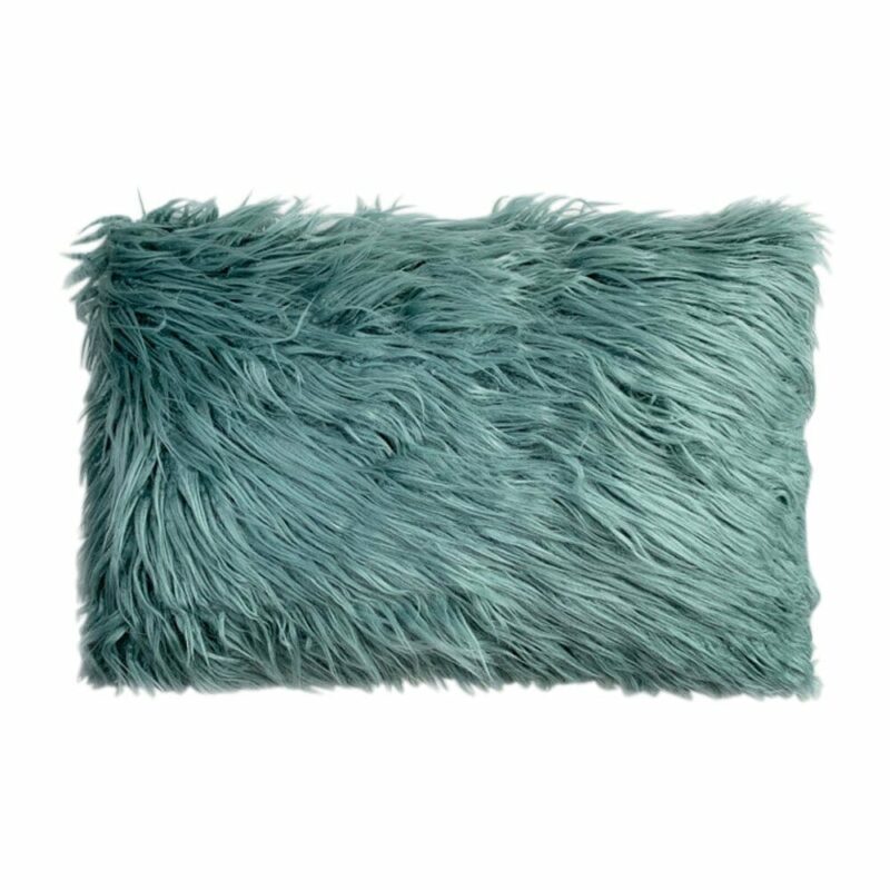 Iceberg Blue Rectangular Fur Cushion Cover - 30cm x 50cm - SC686-30 Rectangular fur cushion cover in shiny icerberg blue colour