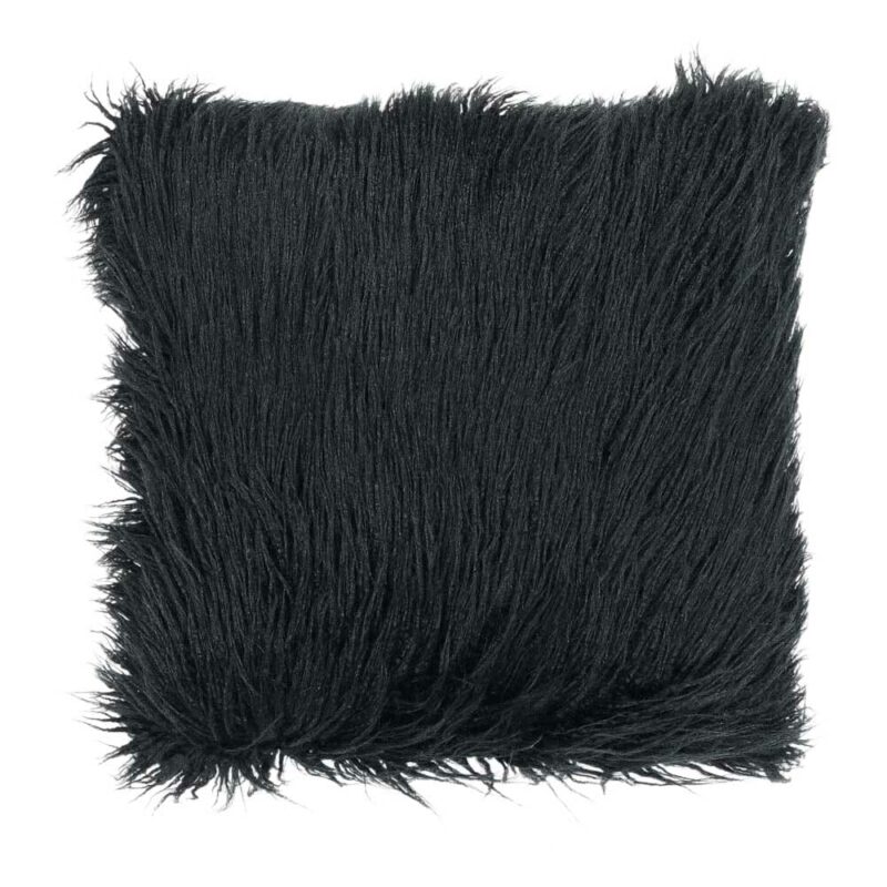 Islington Black Fur Cushion Cover - 45cm x 45cm - SC808-45