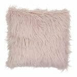 a square fur cushion in lilac - 45cm x 45cm