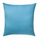 Photo of blue outdoor cushion made of outdoor cotton fabric