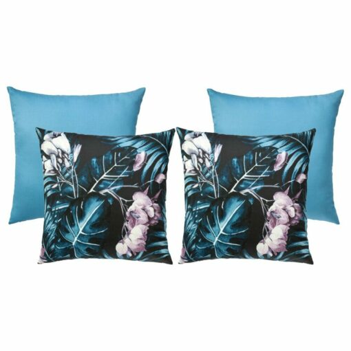 Photo of 4 outdoor cushion cover collection in blue colour