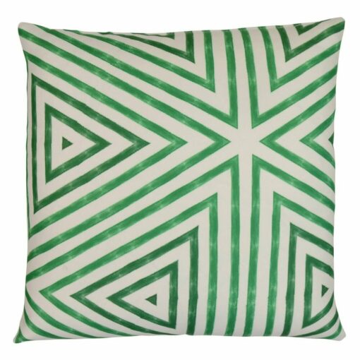 Jungle Illusions Outdoor Cushion Cover – 45cm x 45cm - SC552-45 Photo of mint green and white outdoor cushion made of UV, water and mould resistant fabric