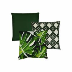 Photo of 3 outdoor cushions in forest green colour