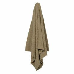 Captivating and soft couch throw in khaki colour made from pure cotton