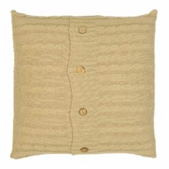 Khaki coloured large cushion cover with buttons