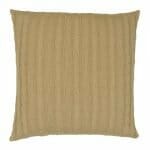 Back view of 50cm x 50cm cable knit cushion cover in khaki colour