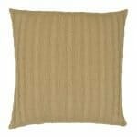 Back view of 50cm x 50cm cable knit cushion cover in khaki colour