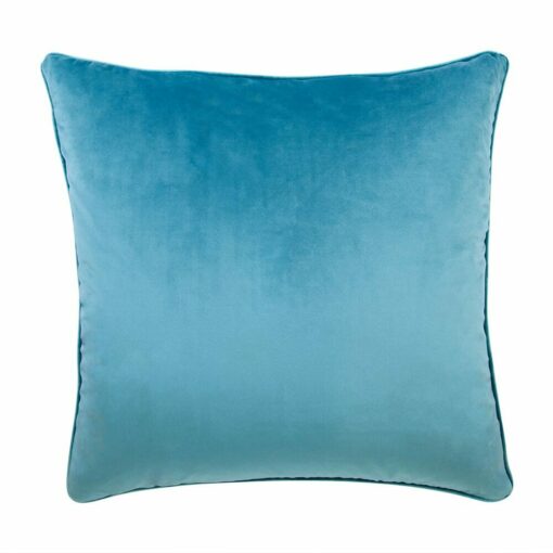 Photo of large square light teal velvet cushion cover