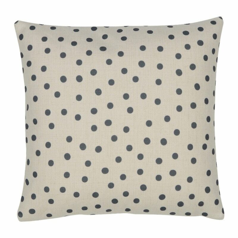 Photo of cotton linen blend cushion with polka dots