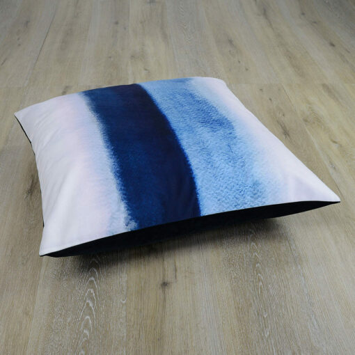 Photo of blue and white stripes large floor cushion