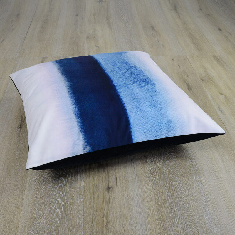 Lola Stripe Floor Cushion Cover - 70cm x 70cm SC400-70 Photo of blue and white stripes large floor cushion