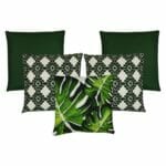 5-piece garden-themed cushion covers in outdoor fabric