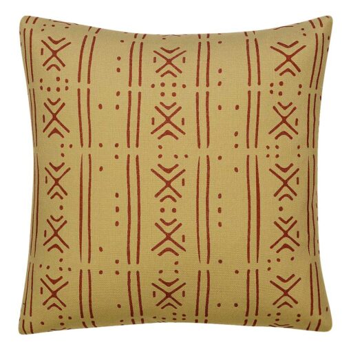 Photo of brown Mali motif cushion cover in 45cm x 45cm size