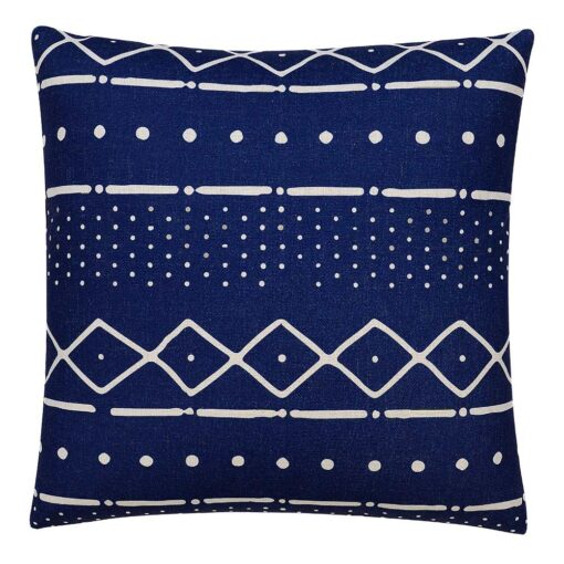 Photo of navy Mali inspired cushion cover in navy colour