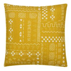 Photo of Mali inspired cushion cover in yellow mustard colour