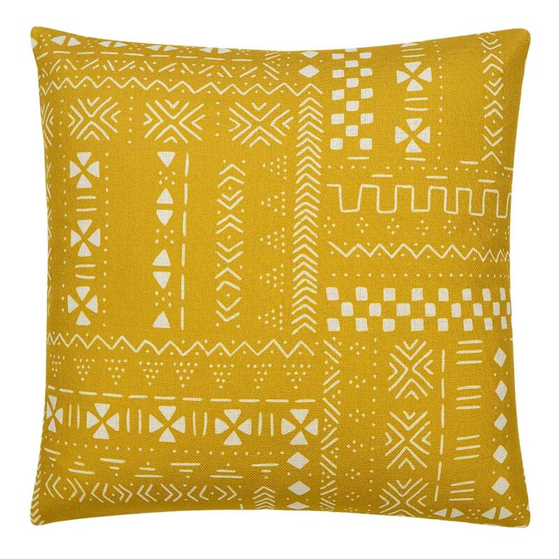 Mali Etched Cushion Cover 45cm x 45cm SC631 45 Photo of Mali inspired cushion cover in yellow mustard colour