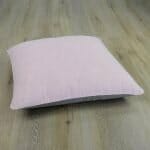 Image of two-toned floor cushion in grey and baby pink colour
