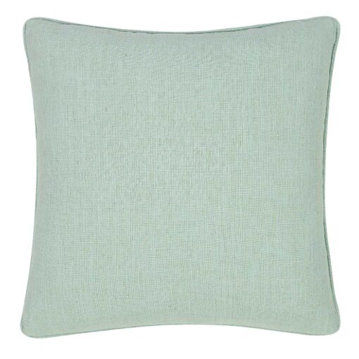 square cushion cover in mint green colour.
