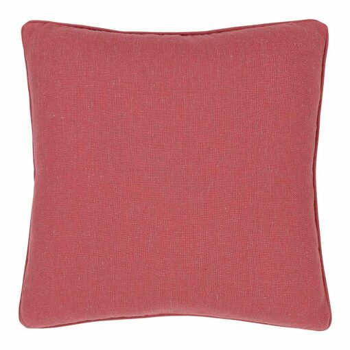 square cushion in Rose Red colour.