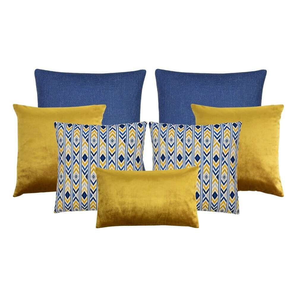 Turquoise and yellow best sale cushions