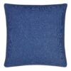 Photo of 45cm x 45cm square cushion cover in plain midnight blue colour