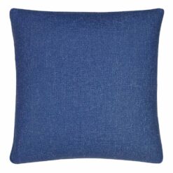 Photo of 45cm x 45cm square cushion cover in plain midnight blue colour