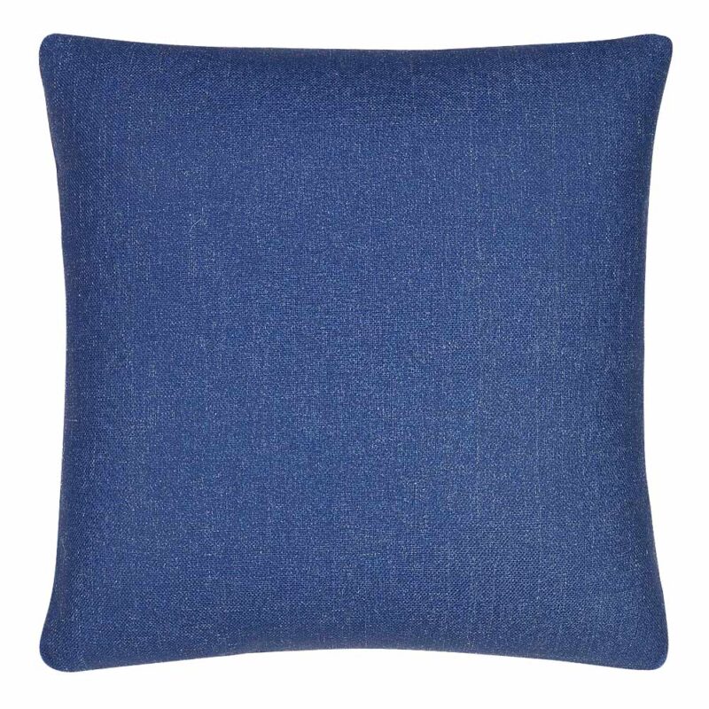 Photo of 45cm x 45cm square cushion cover in plain midnight blue colour