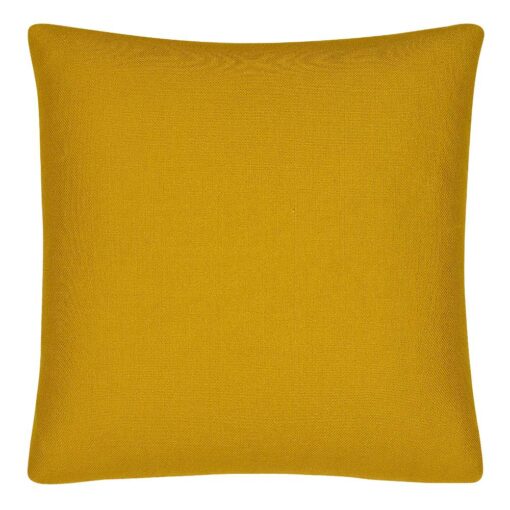 Image of plain mustard yellow cushion cover in 45cm x 45cm size
