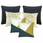 6 Nordic-themed cushions in cotton linen and velvet material