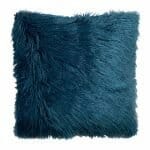 Dramatic midinight blue 45cm x 45cm fur cushion