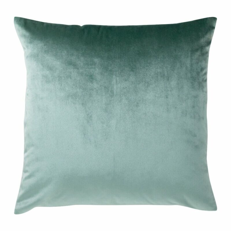 Velvet cushion cover in Steel Blue colour