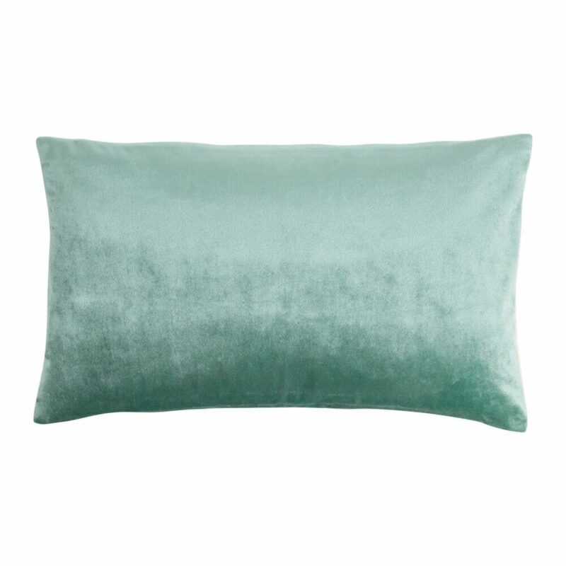 Rectangular Velvet Cushion in Teal colour.