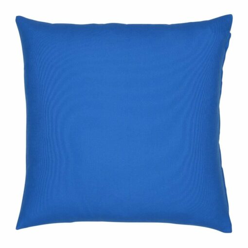 Image of blue outdoor cushion cover made of UV and water resistant fabric