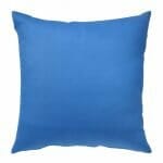 Photo of plain outdoor cushion in blue colour